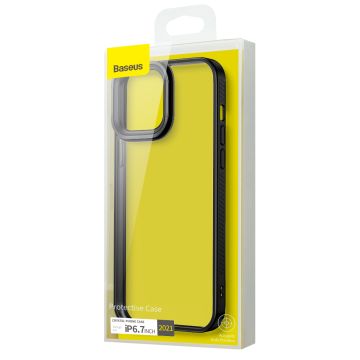 Baseus Crystal skal för iPhone 13 (6.7 tum), svart