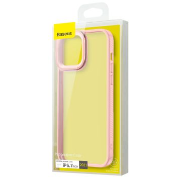 Baseus Crystal skal för iPhone 13 (6.7 tum), rosa