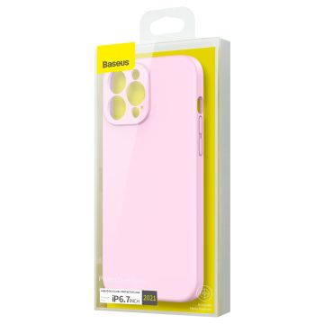 Baseus Liquid Silica Gel Case for iPhone 13 Pro Max (6.7 inch) pink