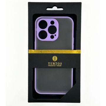 Turtos Shockproof Armor Matte Case for iPhone 14 Pro, purple