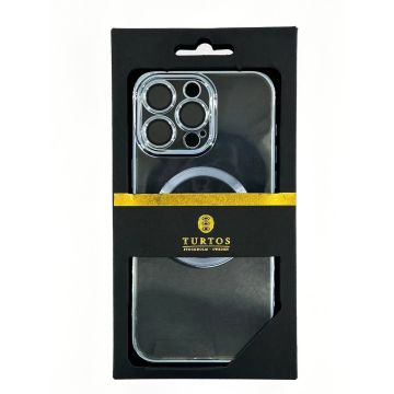 Magnetic transparent case for iPhone 15 Pro Max, Sierra Blue