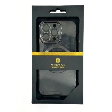 Magnetic transparent case for iPhone 13 Pro, Black