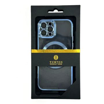 Magnetic transparent case for iPhone 12 Pro, Sierra Blue