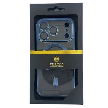 Magnetic transparent case for iPhone 17Pro Max, Navy Blue