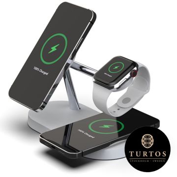 TURTOS 3 in 1 Wireless Charger, black