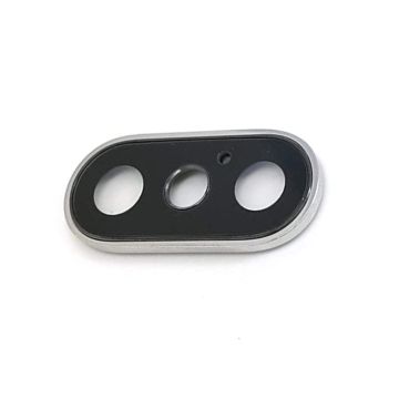 iPhone XS/XS Max Rear camera holder with lens, silver