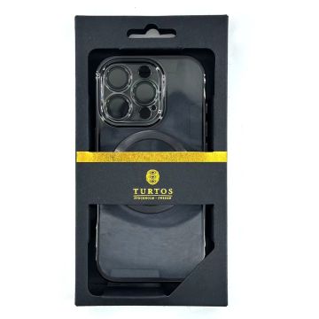 Magnetic transparent case for iPhone 16 Pro, Black