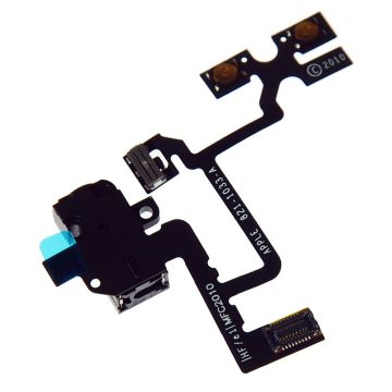 Headphone jack with flex cable for iPhone 4, Black