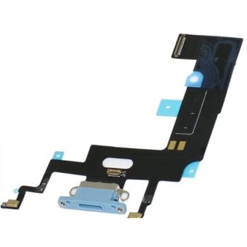 iPhone XR Charging Dock Flex Cable With Main Microphone Blue