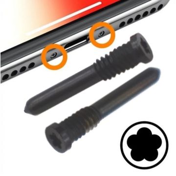 iPhone XR Replacement Bottom Pentalobe Screws, Black