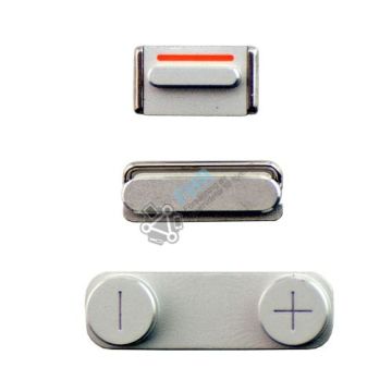 Sidoknappsset silver for iPhone 5