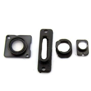 iPhone 5 camera lens, headphone chrome ring, charging ring and flash 4 piece set in black
