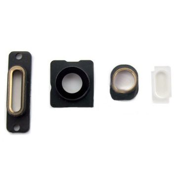 iPhone 5S camera lens, headphone chrome ring, charging ring and flash 4 piece set in gold