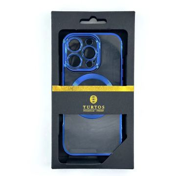 Magnetic transparent case for iPhone 16 Pro max, Navy Blue