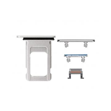 iPhone XR Side Buttons Set with Single SIM Card Tray - White