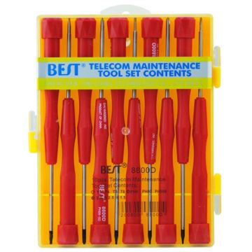 Telecom Maintenance 10 parts screwdriver kit
