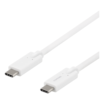 Deltaco - USB-C - USB-C cable, 5Gbit/s, 5A, 2M, white