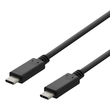 Deltaco - USB 2.0 USB-C, USB-C charging cable, 3A, 1m, black