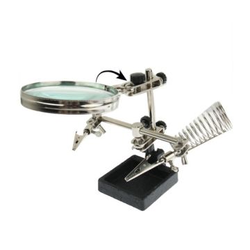 Welding Soldering Iron Stand crocodile clip 4x optical magnifiers Lodan Tool